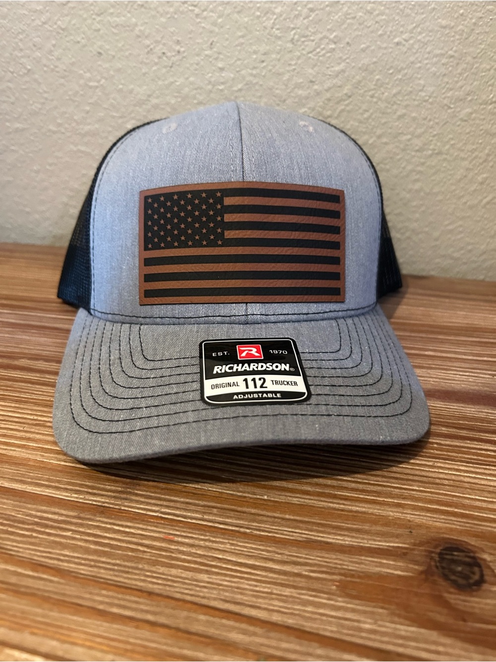 Richardson 112 Gray American Flag Hat